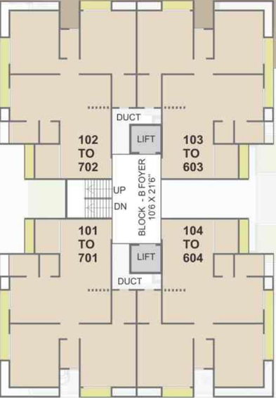 Floor Plan of MBA Om Sky in Science City, Ahmedabad - Image 102280