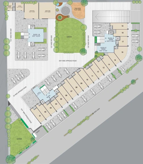 Master Plan of MBA Om Sky in Science City, Ahmedabad - Image 102281