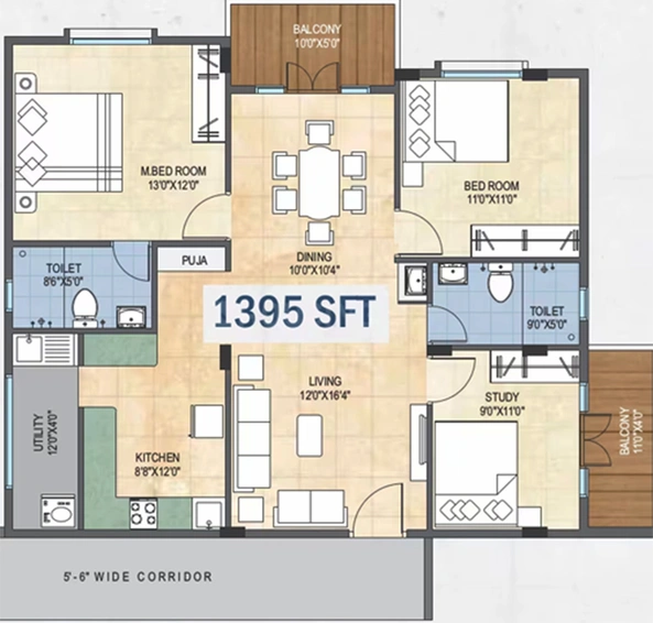 3 BHK Flat in Creative Shree Vikas in Thanisandra, Bangalore - Image 821133