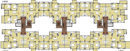 Floor Plan of Ozone Urbana Avenue in Devanahalli, Bangalore - Image 184596