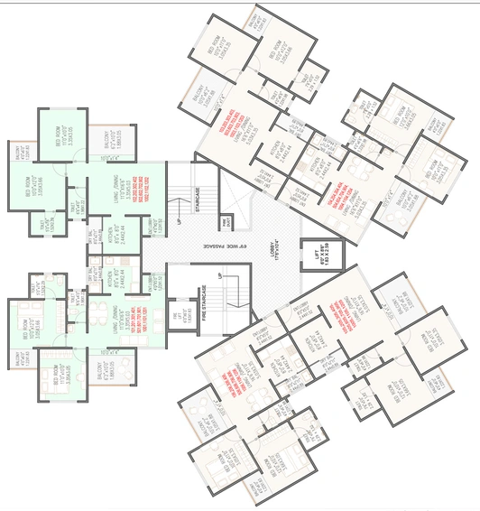Floor Plan of Rajluckxmi Stellar Homes in Hinjewadi, Pune - Image 29802