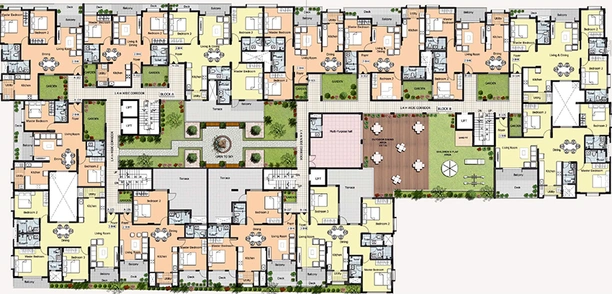Floor Plan of Esteem Ramaiah in Mathikere, Bangalore - Image 184492