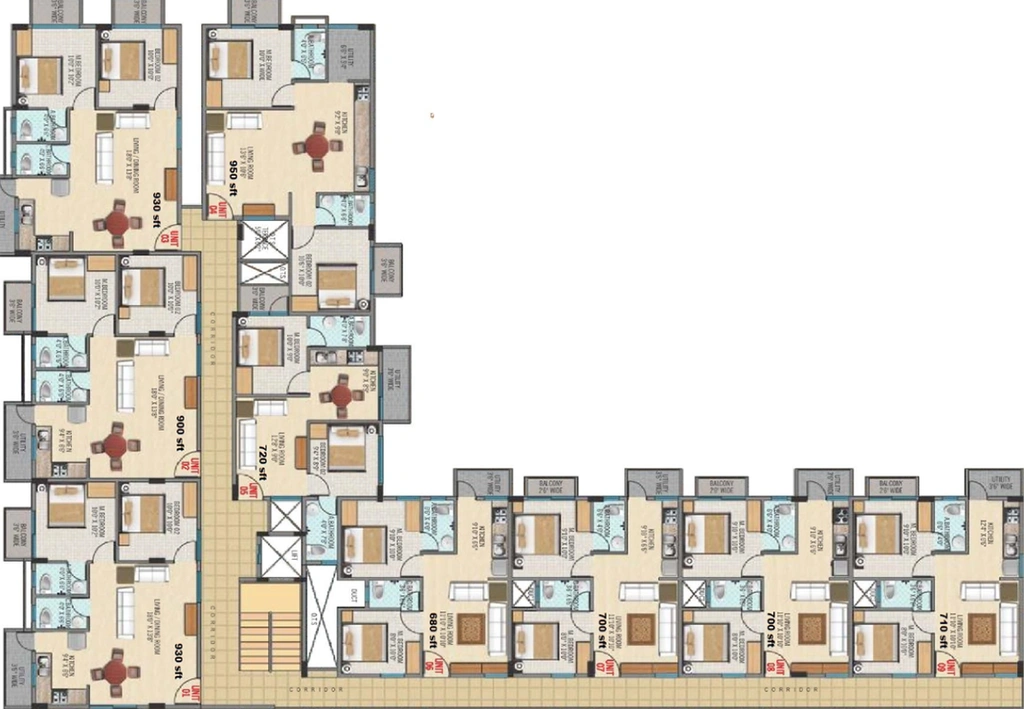 Floor Plan of Indus Kaveri in Kammanahalli, Bangalore - Image 184520