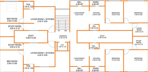 Floor Plan of Ambica Heights in Vemali, Vadodara - Image 182463