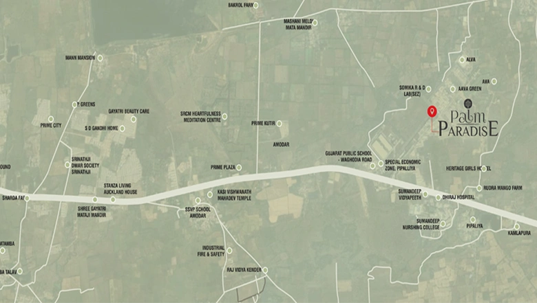 Location of Giriraj Palm Paradise in Pipaliya, Vadodara - Image 182440