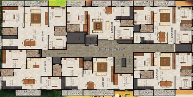 Floor Plan of KVR Sai Kruthi in Hulimavu, Bangalore - Image 184573