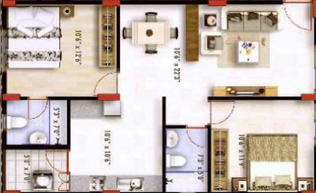 2 BHK Flat in Fineline Bliss in Rachenahalli, Bangalore - Image 821119