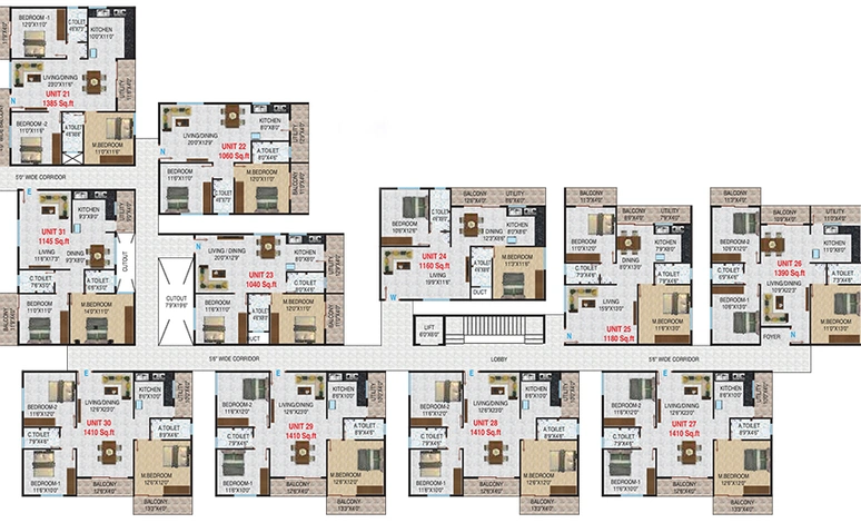 Floor Plan of SDMV Elite in Electronic City, Bangalore - Image 184729