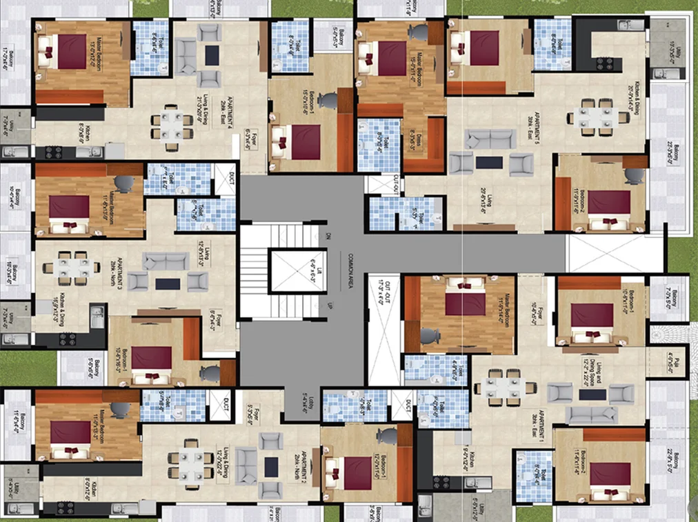 Floor Plan of RRBC Pratham in Banashankari, Bangalore - Image 184649