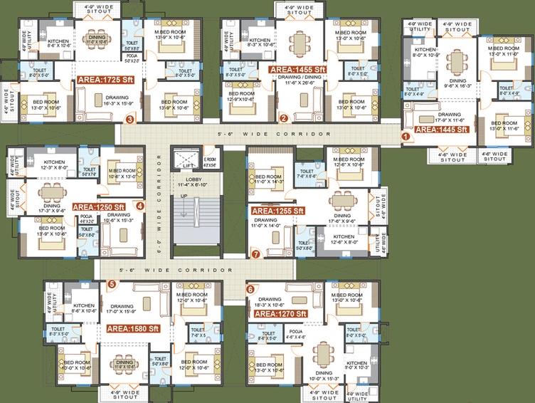 Floor Plan of Mohan Altura in Varthur, Bangalore - Image 102342