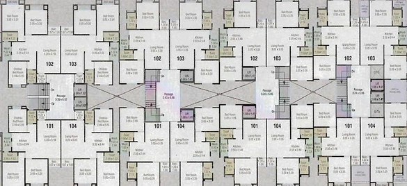 Floor Plan of Aakar Param Aspire in Bill, Vadodara - Image 192211