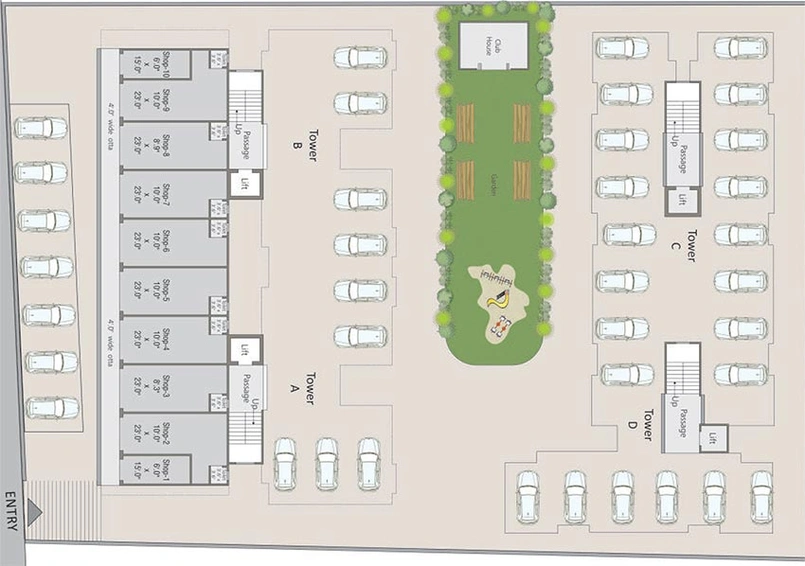 Master Plan of Shree Hari Krishna Resicom in New Karelibaug, Vadodara - Image 199223