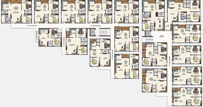 Floor Plan of Vandana Alpyne in HSR Layout, Bangalore - Image 185400