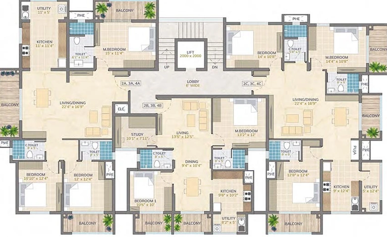 Floor Plan of Arihant Vilaya in Koramangala, Bangalore - Image 185415