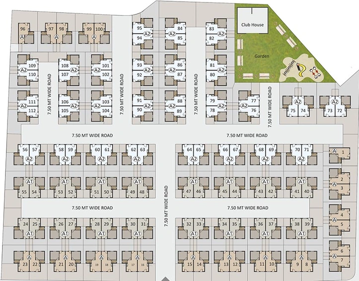 Master Plan of Darshanam Antilia 2 in Soma Talav, Vadodara - Image 184039