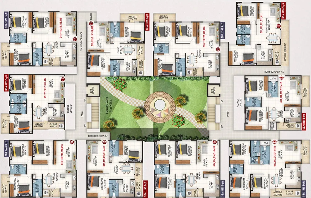 Floor Plan of Baldota Signature in Rachenahalli, Bangalore - Image 185434