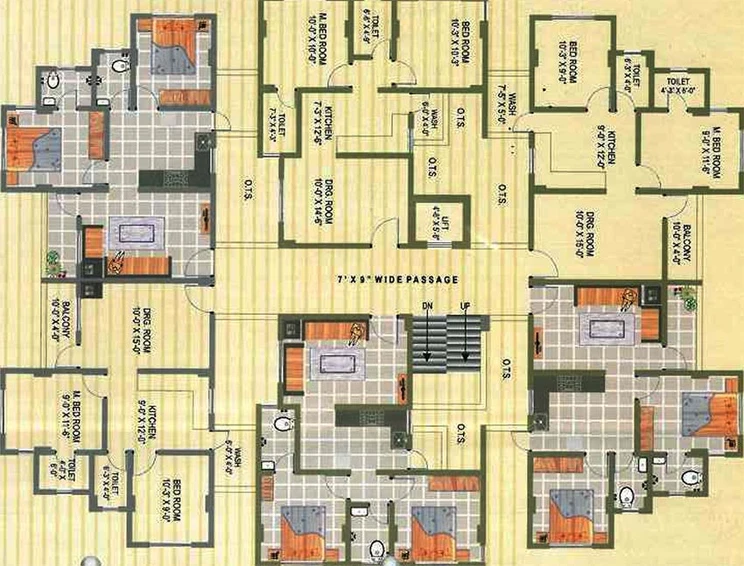 Floor Plan of Sitaram Shree Ram Residency in Chhani, Vadodara - Image 199303