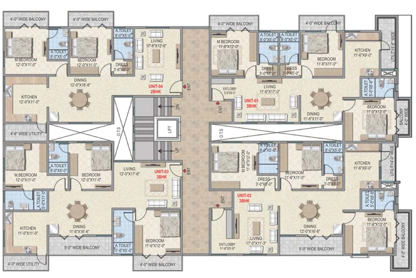 Floor Plan of Amigo Estella in Thanisandra, Bangalore - Image 102758