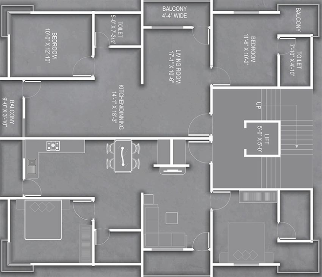 Floor Plan of Namah Shreemad in Manjalpur, Vadodara - Image 202548