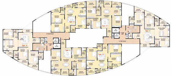 Floor Plan of Klassik Landmark in Sarjapur, Bangalore - Image 103113