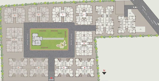 Master Plan of Nirav Madhav Resi Cum Plaza Phase 2 in Sayajipura, Vadodara - Image 185496