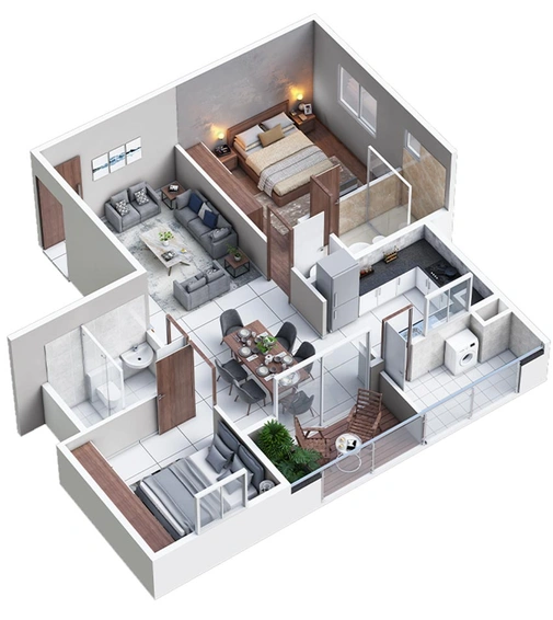 2 BHK Flat in Mana Uber Verdant 2 in Sarjapur Road, Bangalore - Image 820543