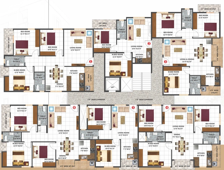 Floor Plan of Habulus Sunshine in Electronic City, Bangalore - Image 102864