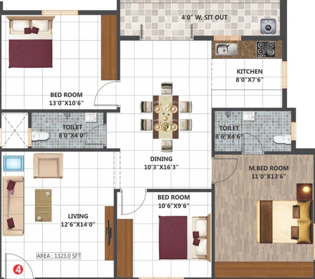 3 BHK Flat in Habulus Symphony in Electronic City, Bangalore - Image 697742