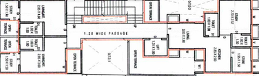 Floor Plan of SK Shiv Sai Apartment in Shiyabaug, Vadodara - Image 194711