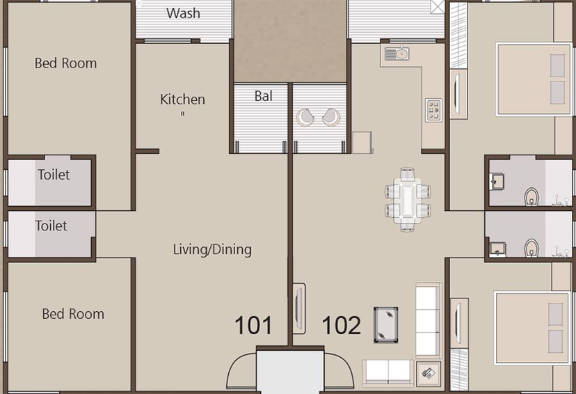 Floor Plan of Mahalaxmi Dev Heights in Harni, Vadodara - Image 184413