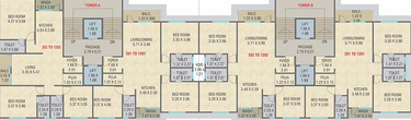 Floor Plan of Mangalam Radha Krishna Heights in Gotri, Vadodara - Image 193022