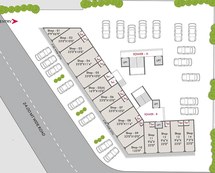 Master Plan of Sahara Fatima Heights in Pratham Upvan, Vadodara - Image 184797