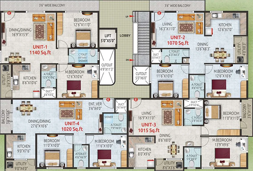 Floor Plan of Urban Bliss in JP Nagar, Bangalore - Image 176952