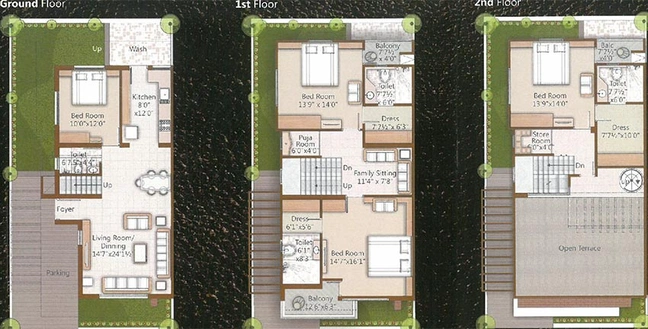 4 BHK House/Villa in Shreekunj Greens in Gotri, Vadodara - Image 826718