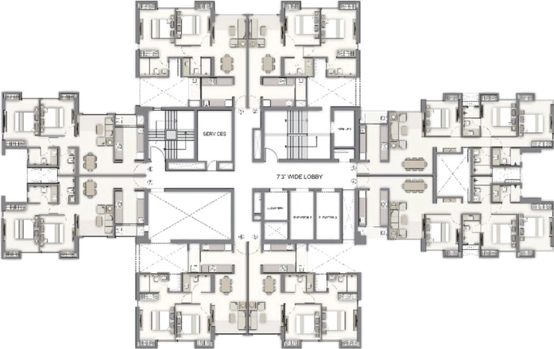 Floor Plan of Piramal Vaikunth in Thane West, Thane - Image 21021