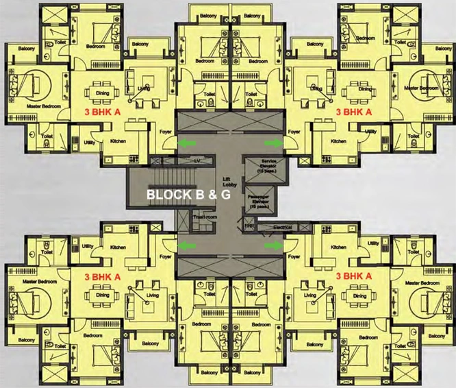 Floor Plan of DNR Arista in Bellandur, Bangalore - Image 104179