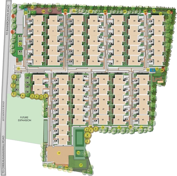 Master Plan of SNN Raj Viviente in Bannerghatta, Bangalore - Image 103449