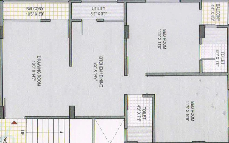 2 BHK Flat in Satva Prime in Chhani, Vadodara - Image 824153
