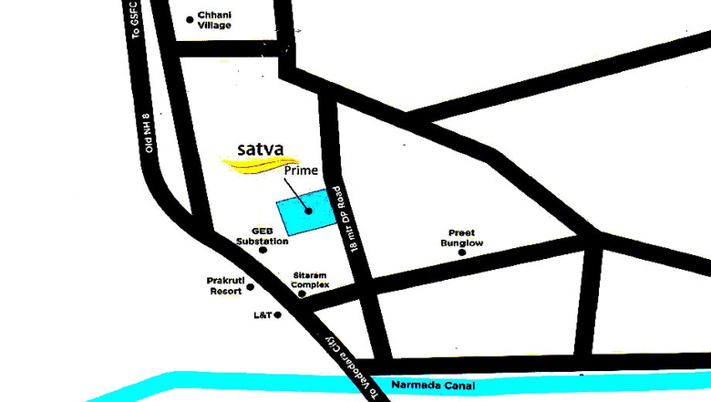 Location of Satva Prime in Chhani, Vadodara - Image 194013