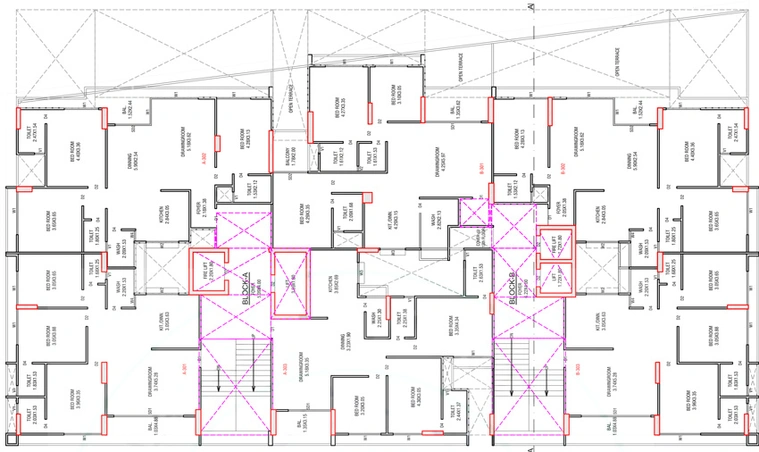 Floor Plan of Kesari Hilltown Lavish in Raysan, Gandhinagar - Image 104107