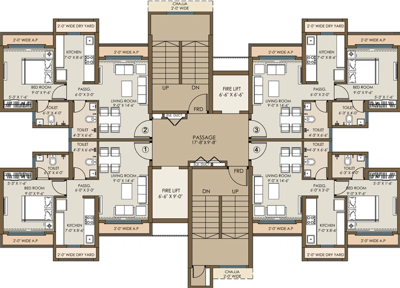 Floor Plan of Mayfair The Promenade in Virar West, Palghar - Image 19018