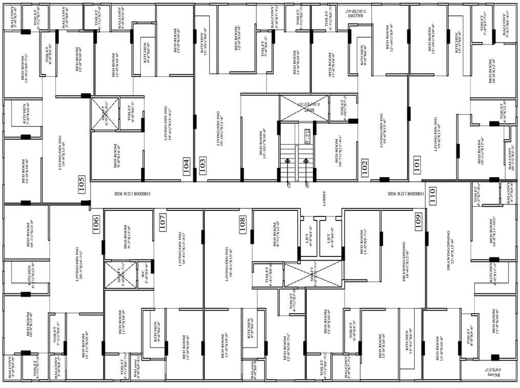 Floor Plan of Parth Prime in Jagatpura, Jaipur - Image 104130