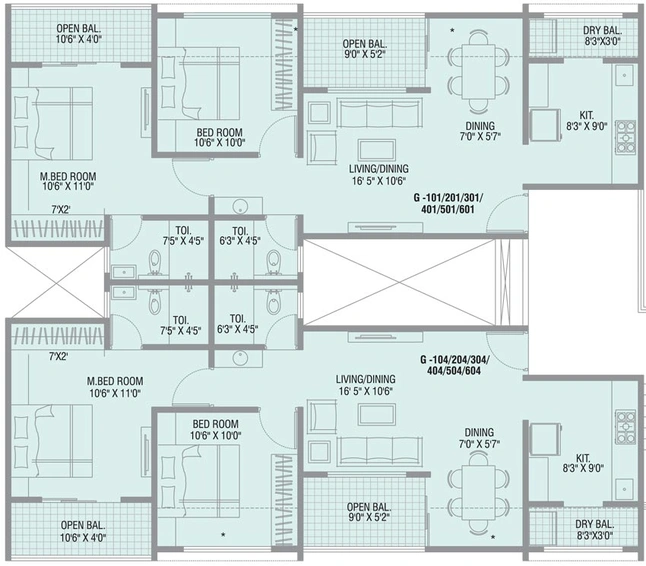 Floor Plan of Legacy Ivy in Punawale, Pune - Image 104261