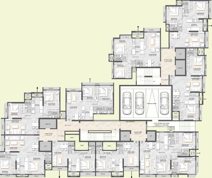Floor Plan of Modirealty Acacia in Dahisar West, Mumbai - Image 104309