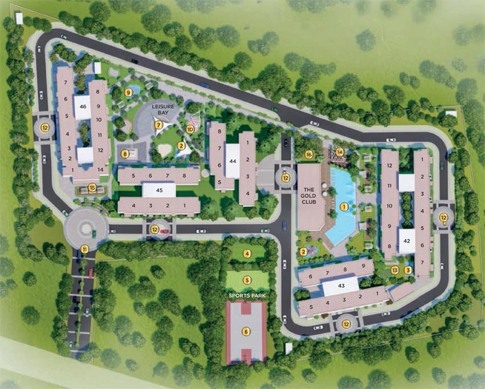 Master Plan of Amanora Gold Towers in Hadapsar, Pune - Image 104362