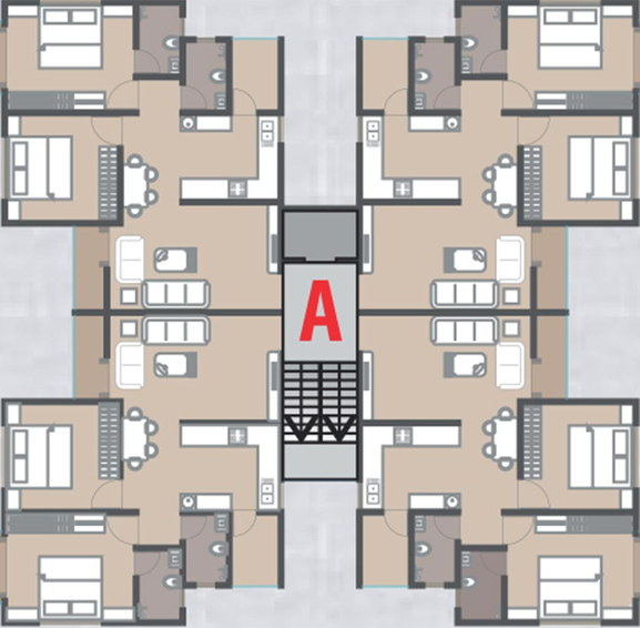 Floor Plan of Samanvay Sparsh in Manjalpur, Vadodara - Image 193405