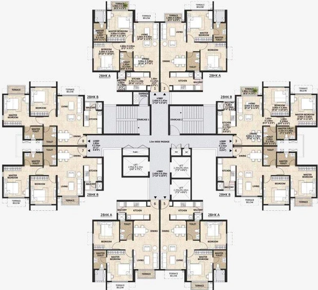 Floor Plan of Mahindra Lifespaces Centralis in Pimpri Chinchwad, Pune - Image 104323