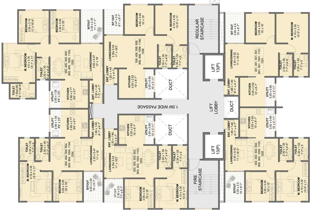 Floor Plan of 45 Shashwat Heights in Punawale, Pune - Image 104440