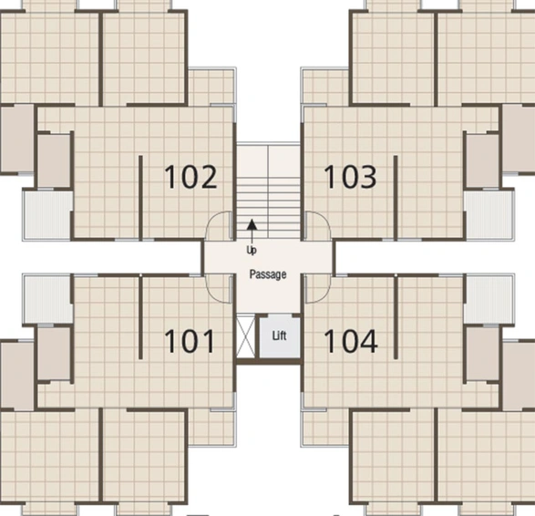Floor Plan of Patels Shiv Kuber Planet in Vasna Road, Vadodara - Image 194706