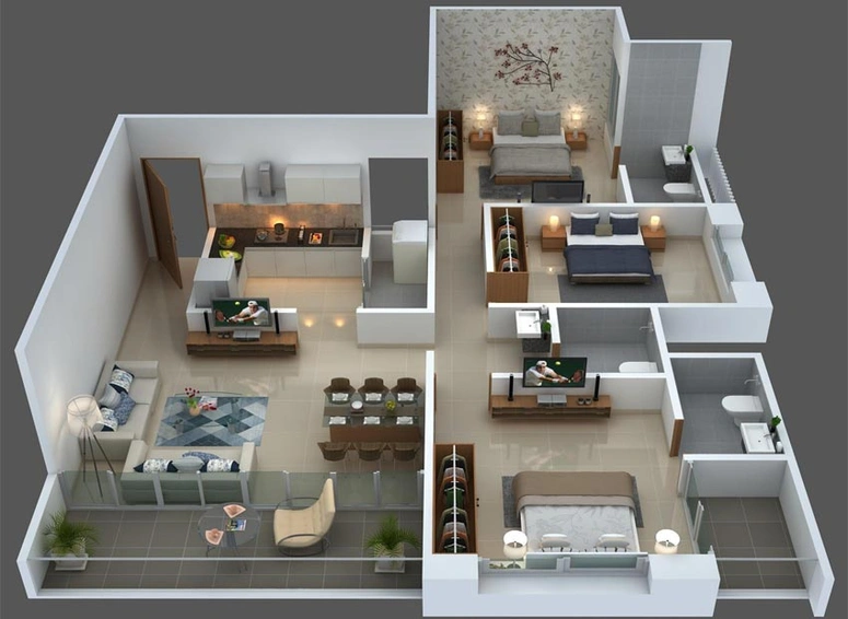 3 BHK Flat in Mantra 99 Riverfront in Baner, Pune - Image 701294